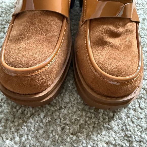 Torgeis suede Brown Women's Platform Loafers - Picture 4 of 7